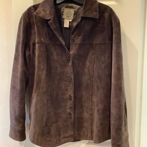 Vintage suede shirt jacket